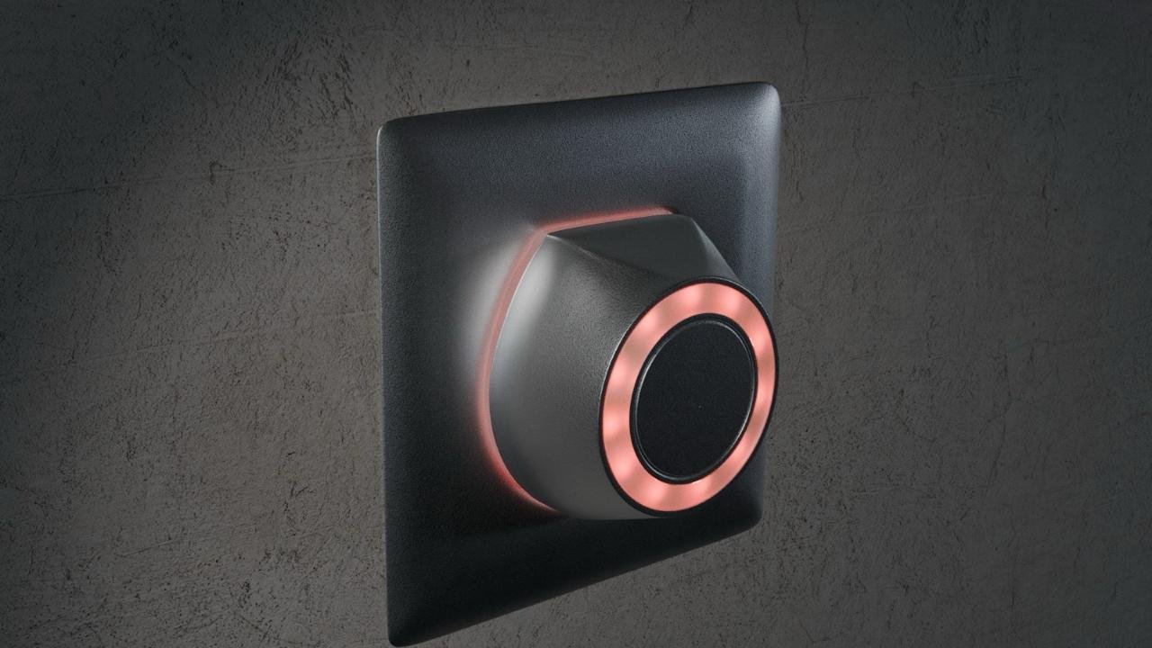 Omkrom Nova instalado en una pared